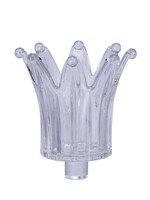 Teelicht Aufsatzglas Krone - 10 cm