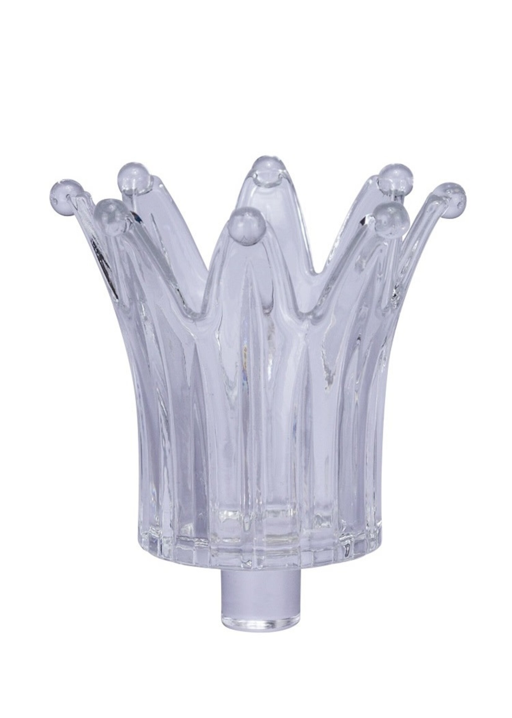 Teelicht Aufsatzglas Krone - 10 cm