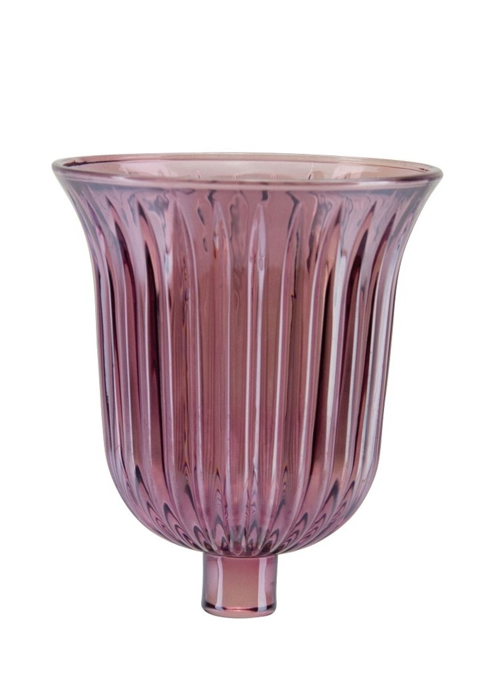 Teelicht Aufsatzglas Stella Lila- 11 cm