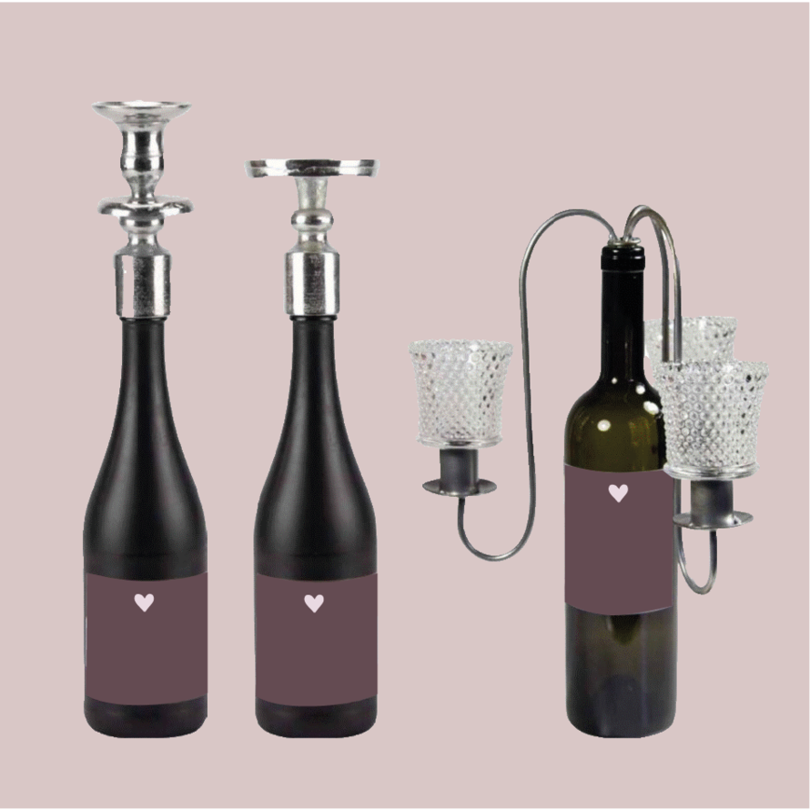 Kerzenhalter Flaschenaufsätze