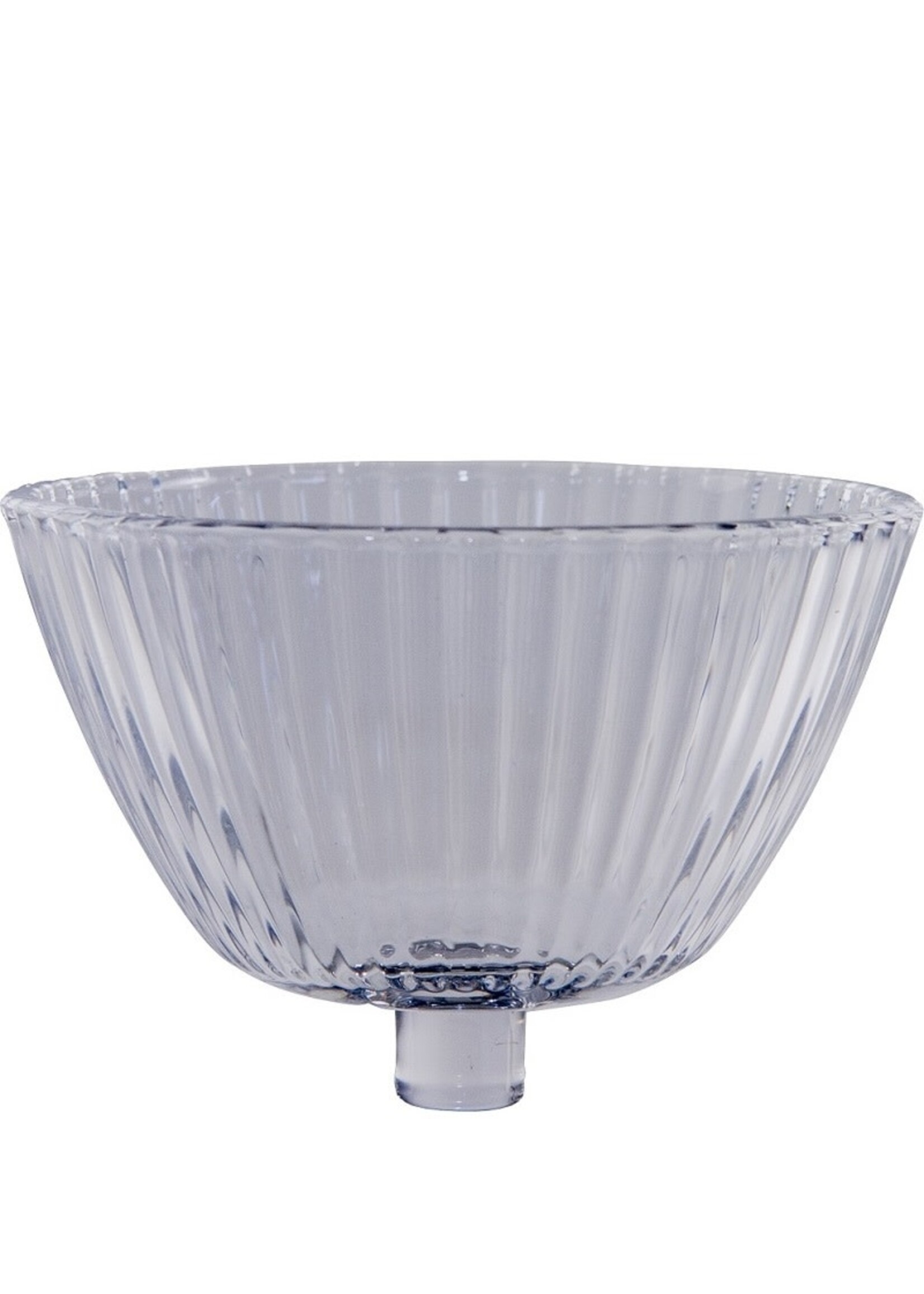 Teelicht Aufsatzglas Wide Stripe - Höhe 8 cm