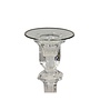 Kerzenmanschette aus Glas mit Silberrand - 7 cm