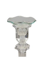 Kerzenmanschette aus Glas mit Wellenrand - 7 cm