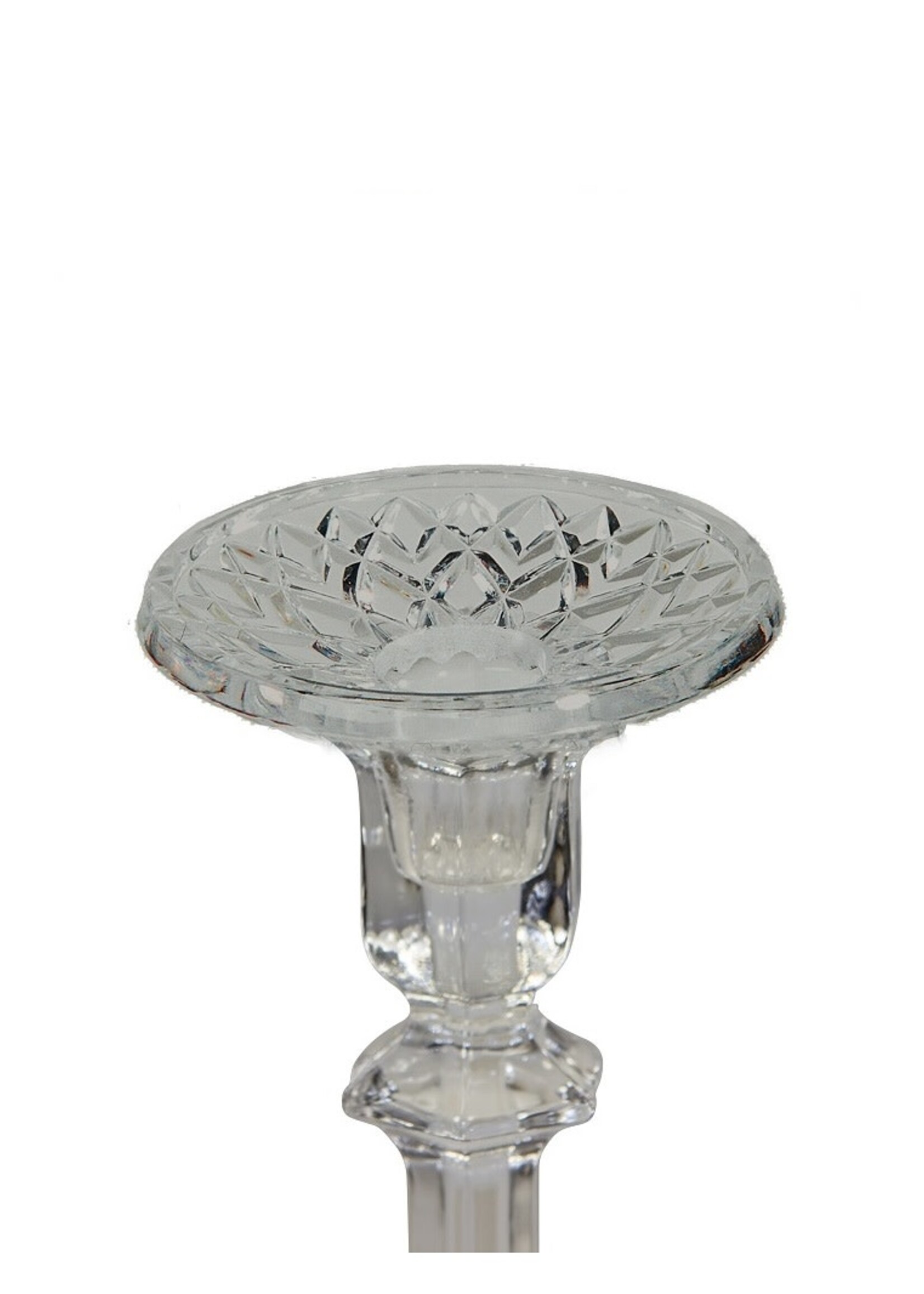 Kerzenmanschette aus Glas geschliffen - 9 cm