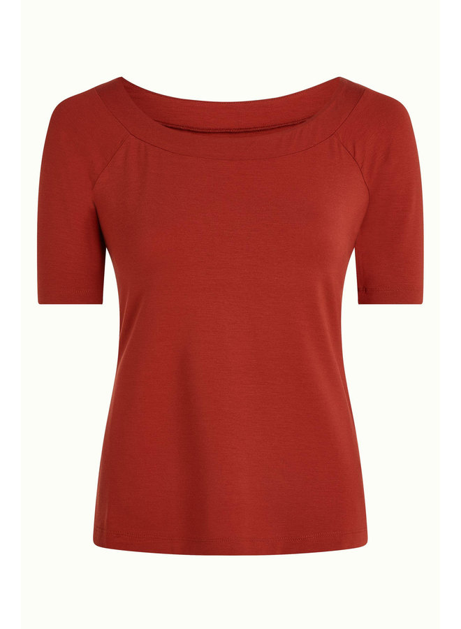 Shirt - Sarah Top Ecovero light - Sienna Red