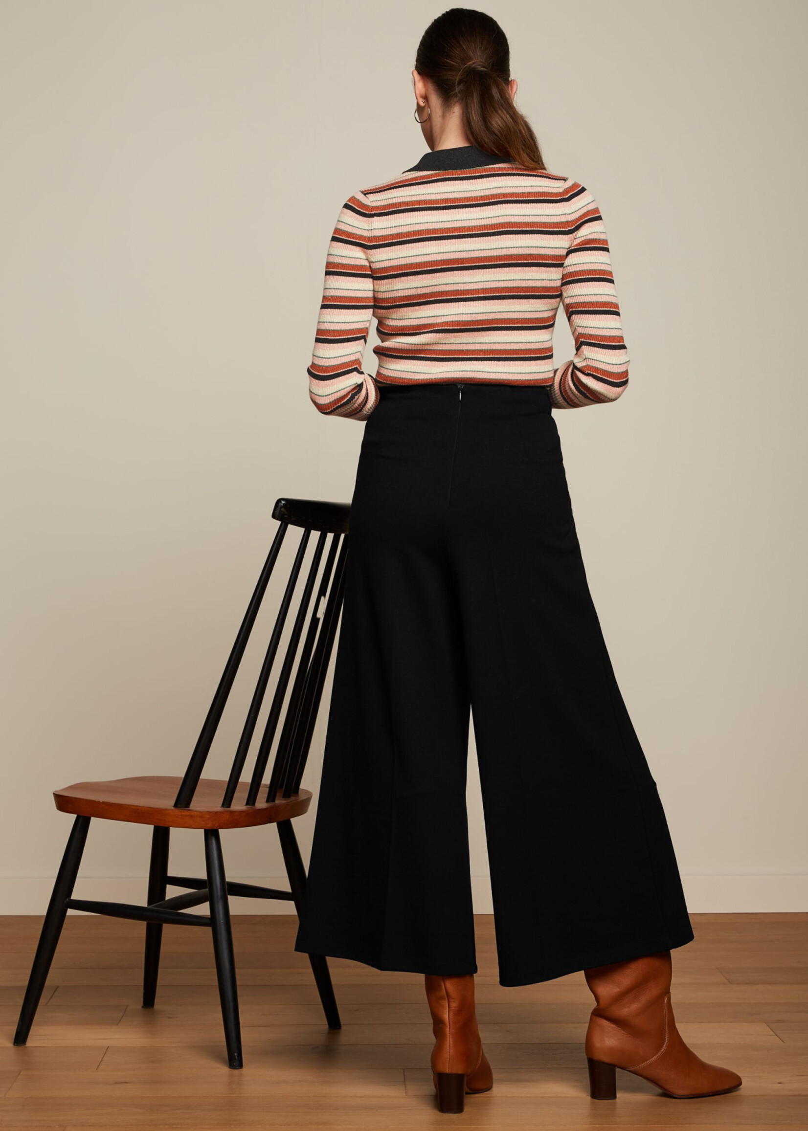 King Louie Polo-Shirt - Polo Rib Top Lapis Stripe - Black