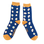 Lustige Bambus Socken - "Toast" Blau (40-45)