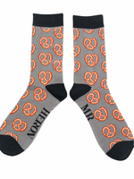 Lustige Bambus Socken - "Bretzel" Grau (40-45)