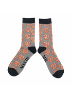 Lustige Bambus Socken - "Bretzel" Grau (40-45)