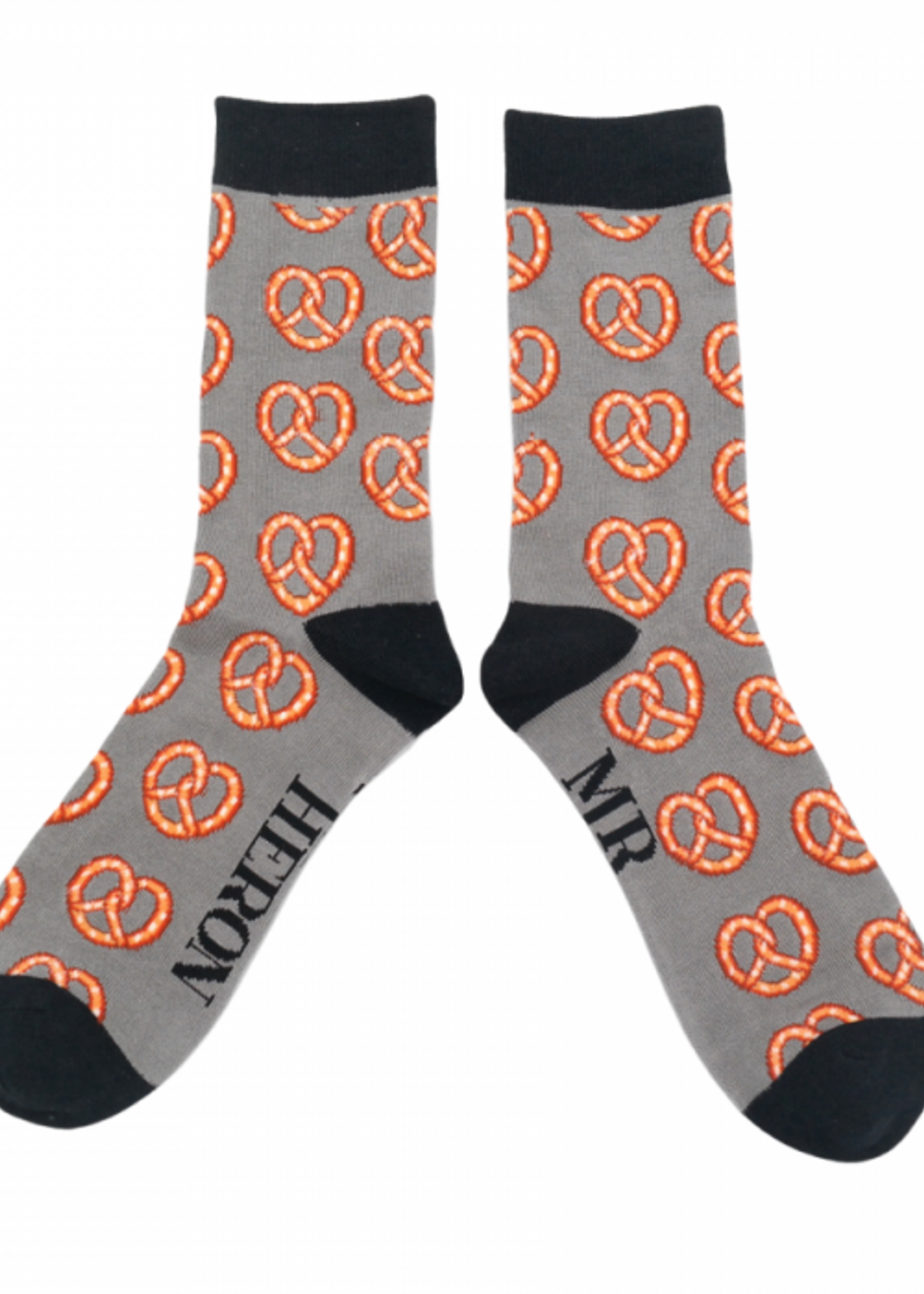 Lustige Bambus Socken - "Bretzel" Grau (40-45)