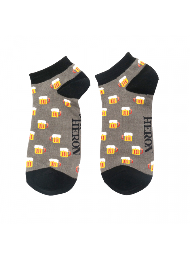 Lustige Bambus Socken T - "Bier" Grau (40-45)