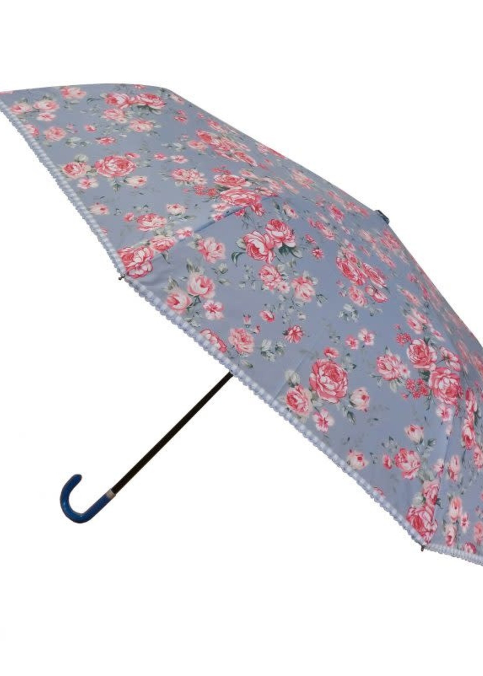 Isabelle Rose Taschenschirm Lucy - Rosenmotiv Blau