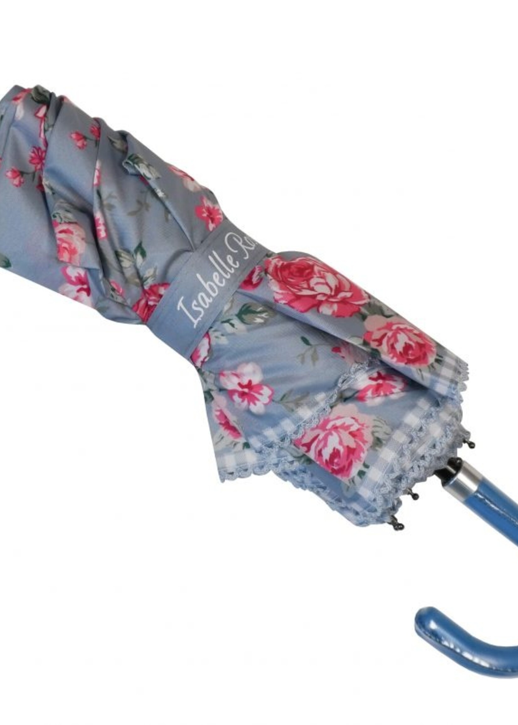 Isabelle Rose Taschenschirm Lucy - Rosenmotiv Blau
