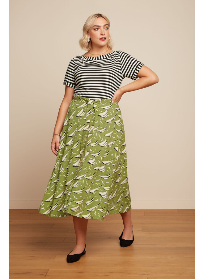 Rock - Judy Midi Skirt Bateau - Woodbine Green