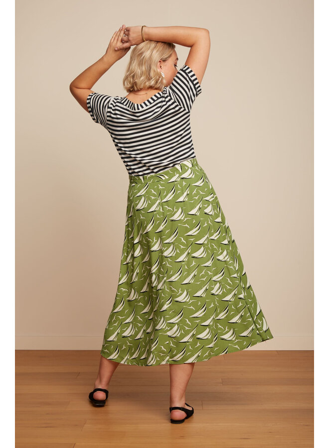 Rock - Judy Midi Skirt Bateau - Woodbine Green