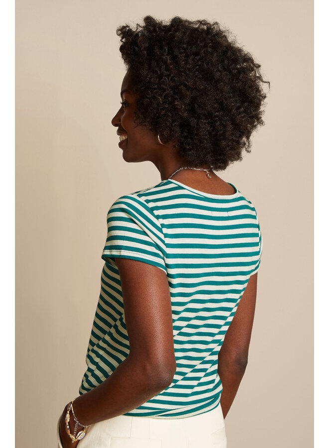 Knot T-Shirt Chopito Stripe - Ponderosa Green