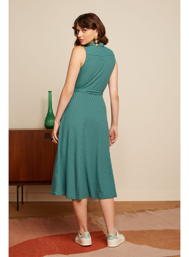 Kleid - Nova Dress Manelli Jacquard - Smoke Green