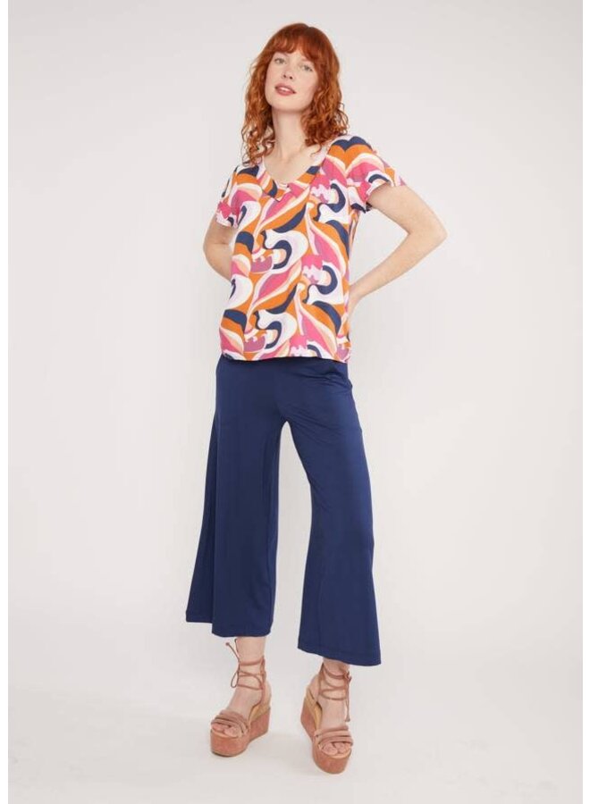 Sommerbluse Feed the Birds - romantic colour waves