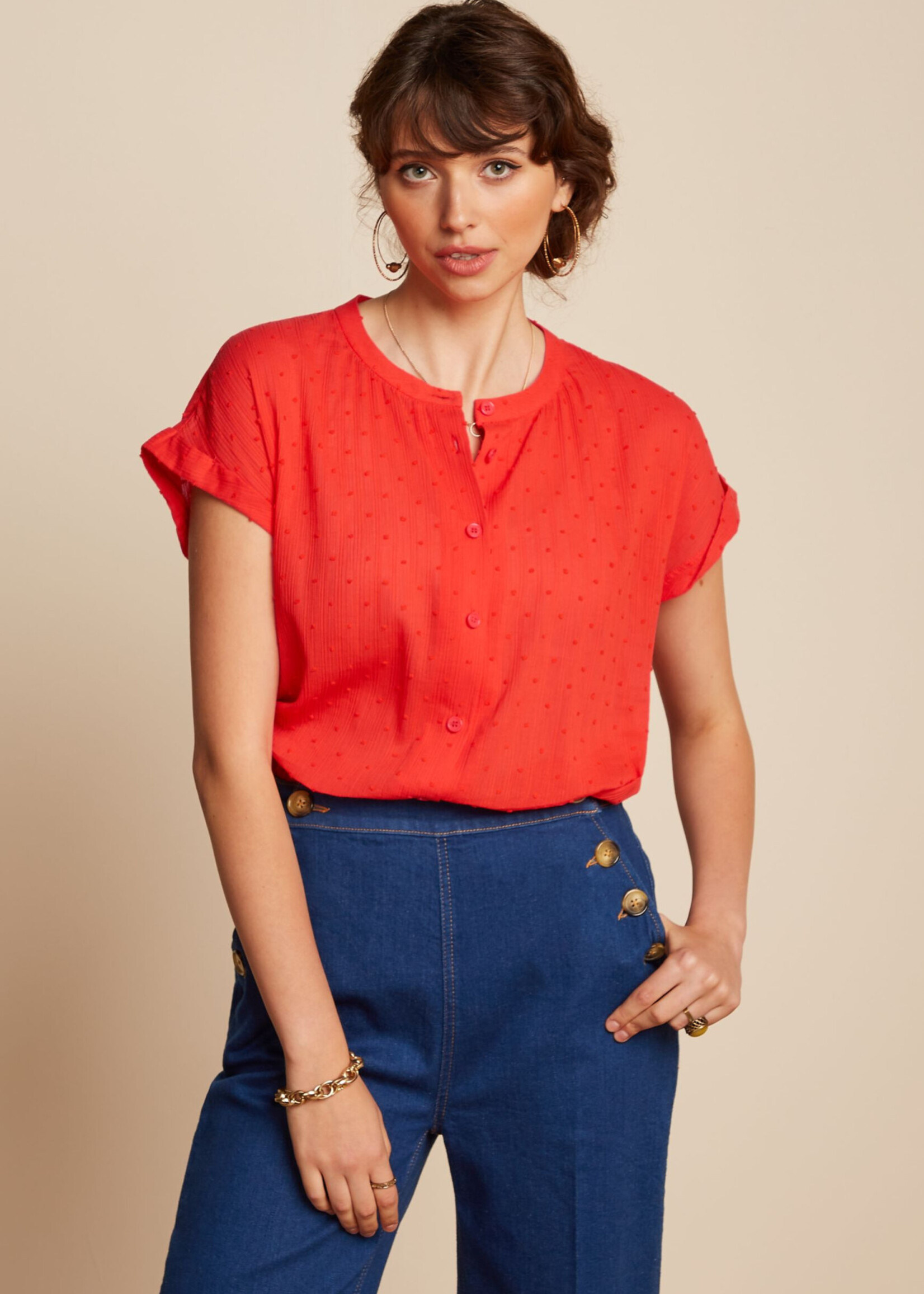 King Louie Bluse - Stella Blouse Verano - Fire Red