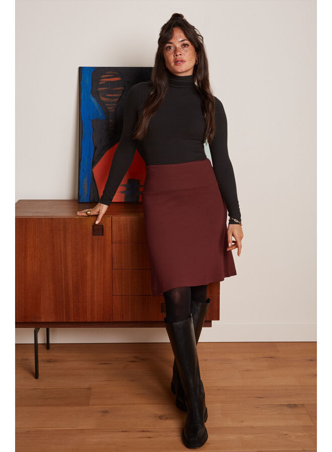 Rock - Border Skirt Milano Uni - Beet Red