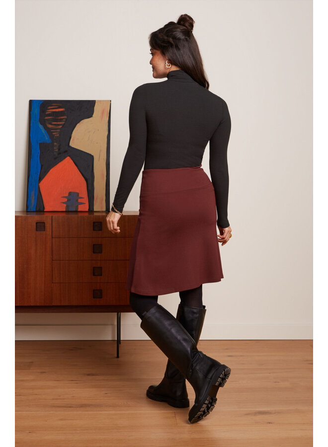 Rock - Border Skirt Milano Uni - Beet Red