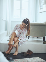 Louis&Louisa Nachthemd Damen Basic "Mein Glücksmoment", Dackel allover