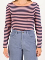 Blutsgeschwister Ringelshirt Sweet Sailorette - dusty blue stripe
