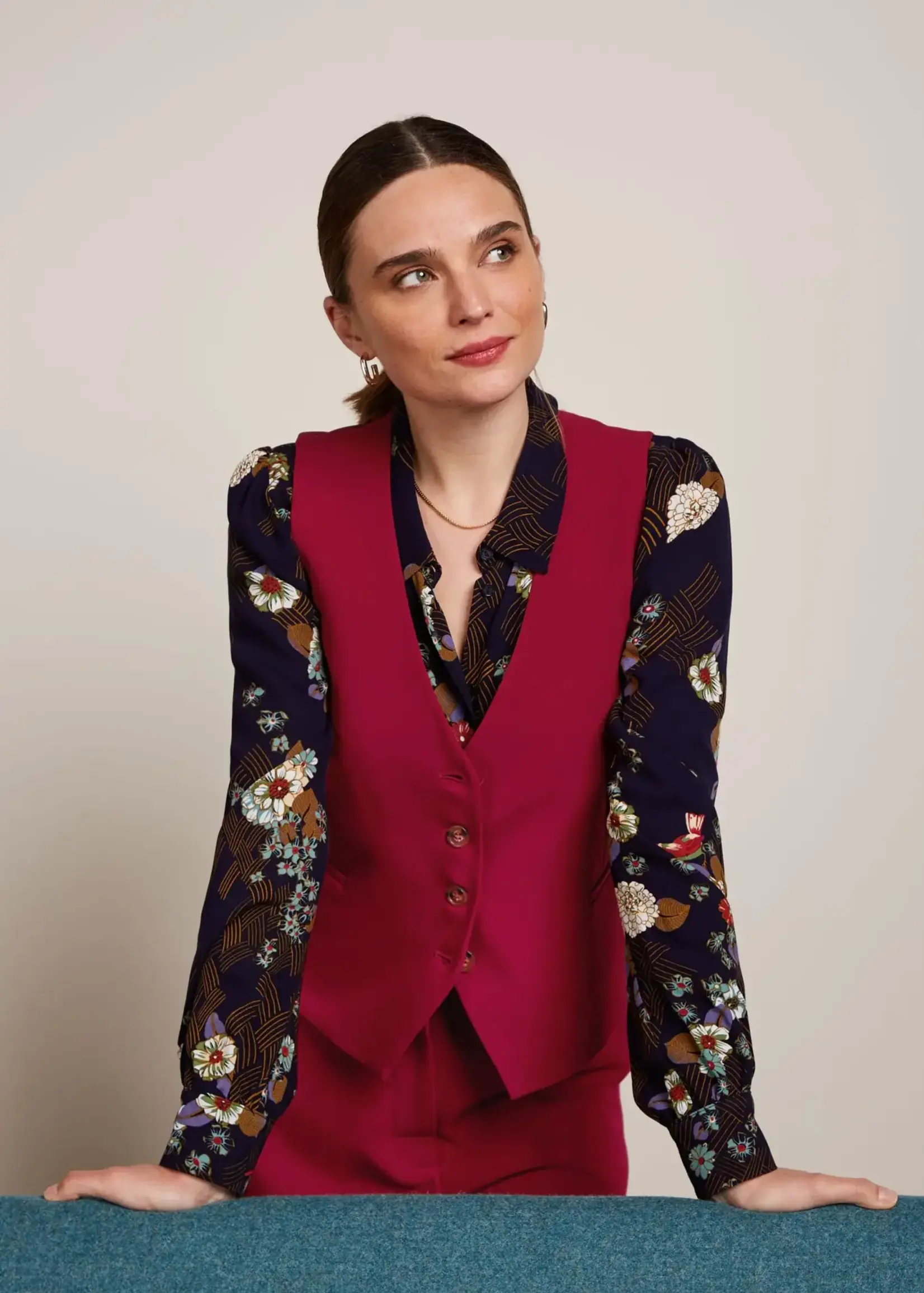 King Louie Weste - Bianca Gilet Marple - Rumba Red