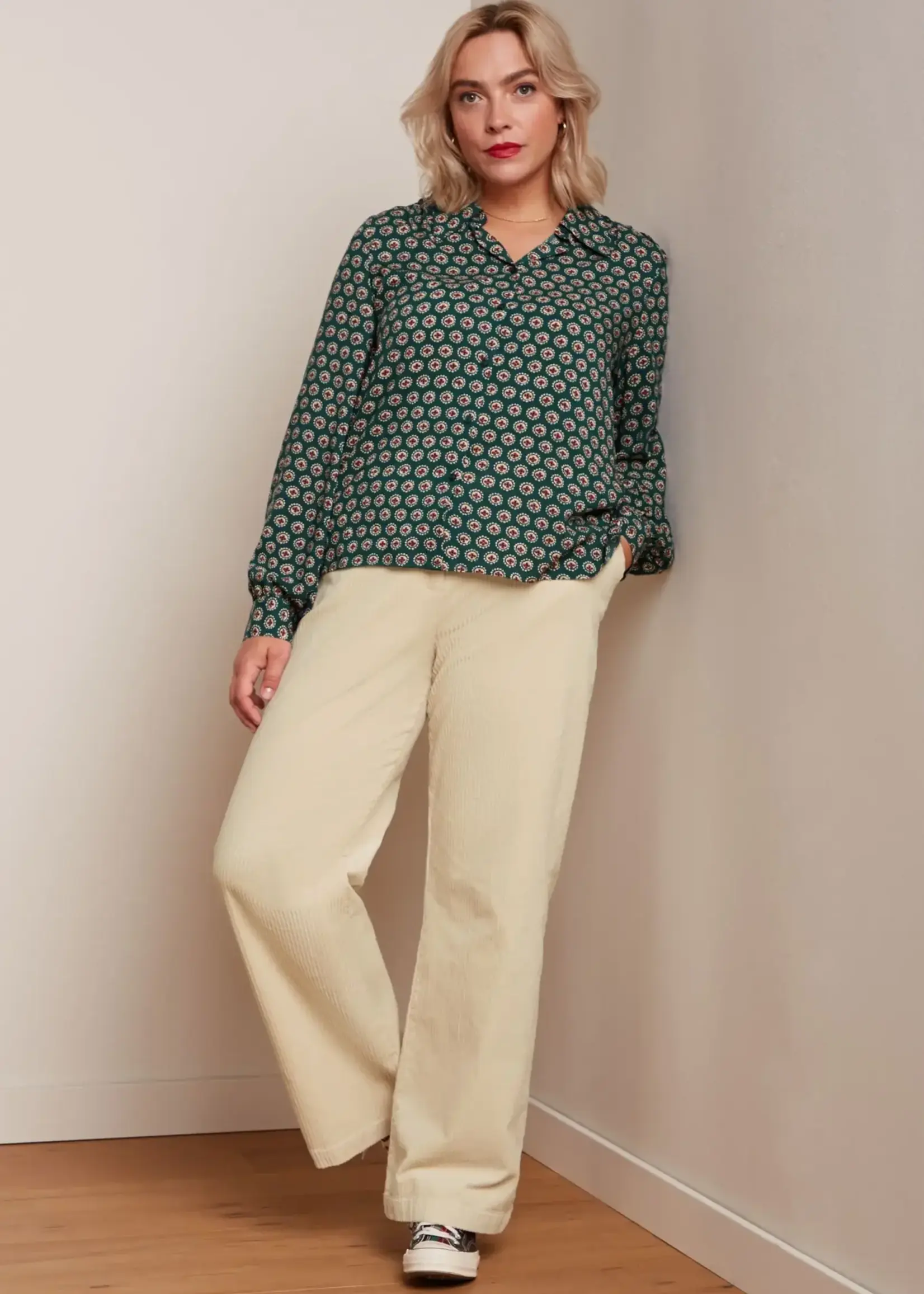 King Louie Hosen - Marcie Pants Corduroy - Ivory