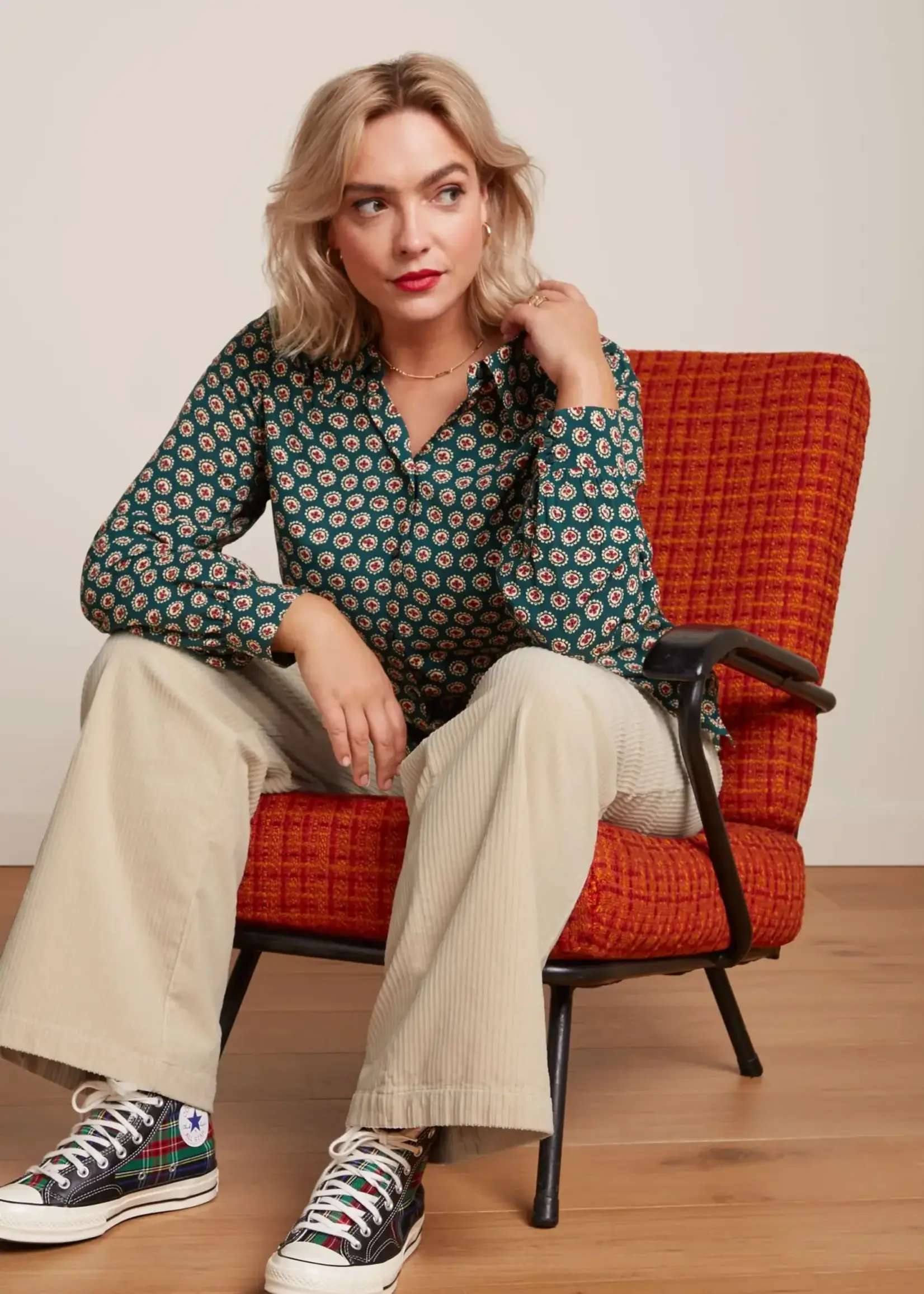 King Louie Hosen - Marcie Pants Corduroy - Ivory