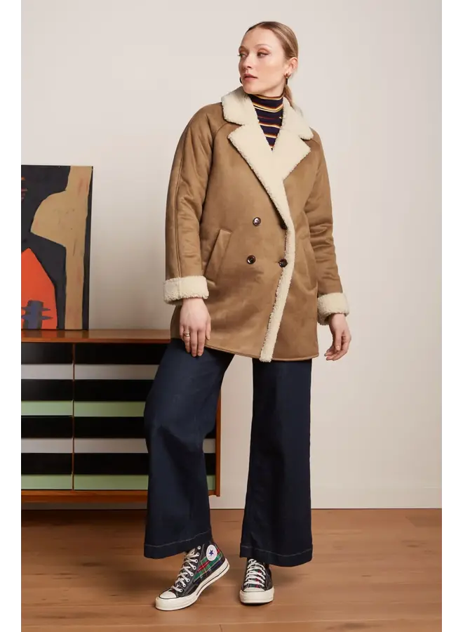 Manzel - Amelie Coat Lammy - Sulphur Yellow