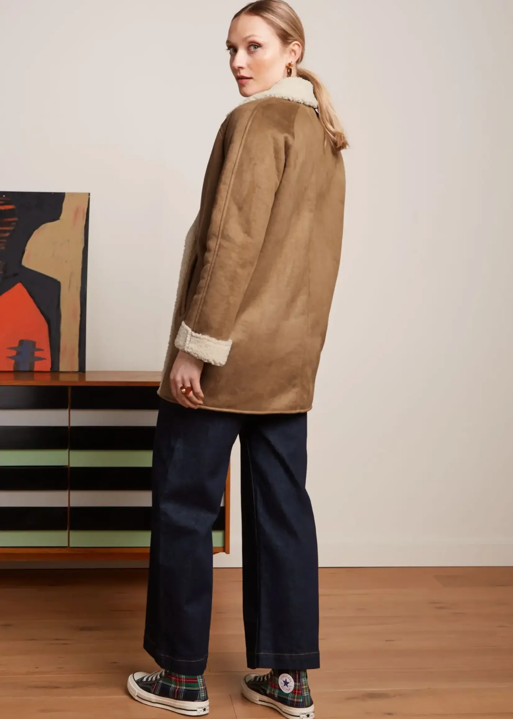 King Louie Manzel - Amelie Coat Lammy - Sulphur Yellow