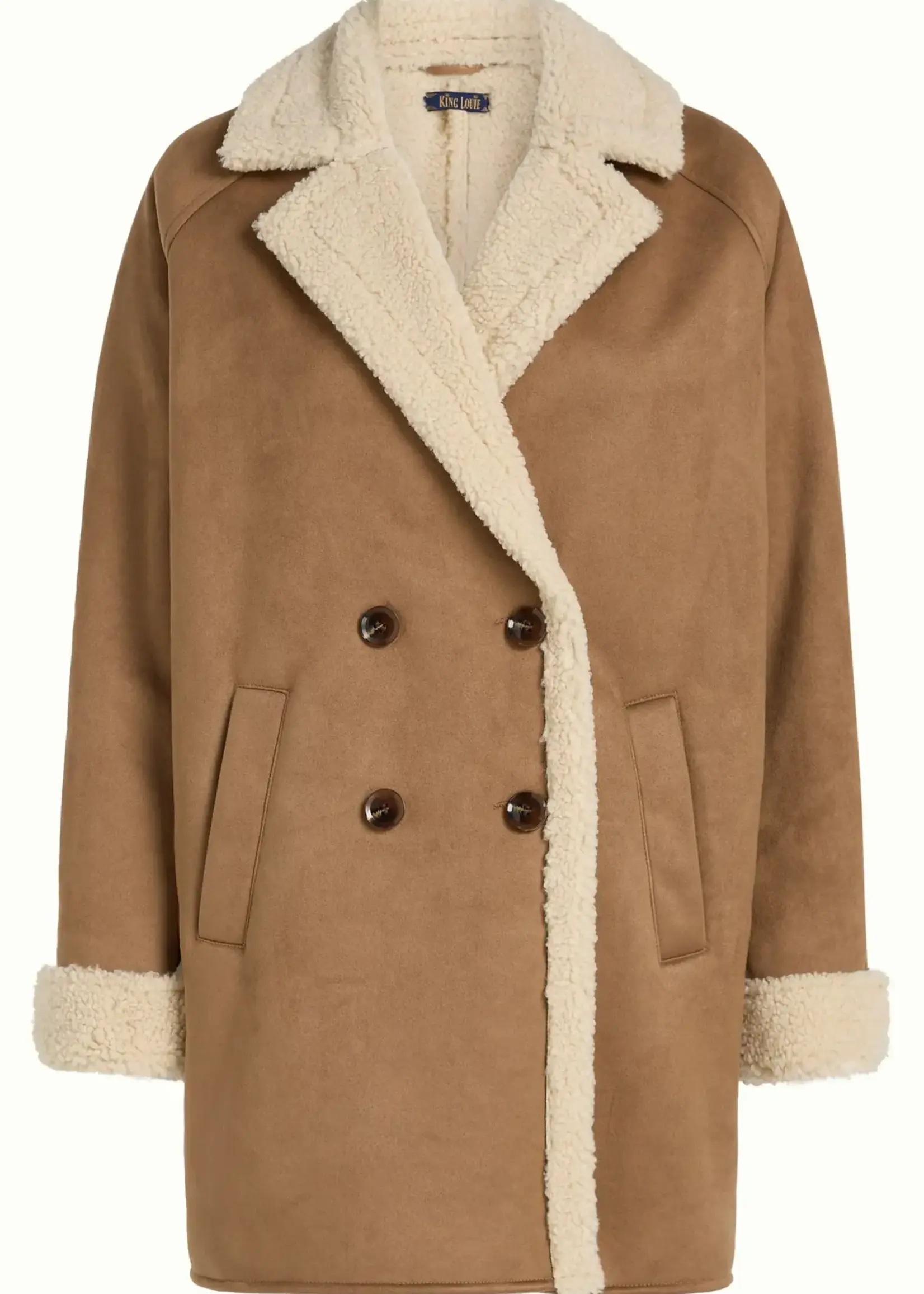 King Louie Manzel - Amelie Coat Lammy - Sulphur Yellow