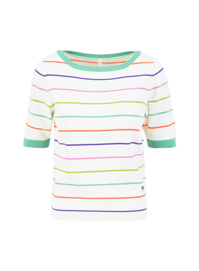 Strickpullover Pretty Preppy - rainbow ribbons stripes