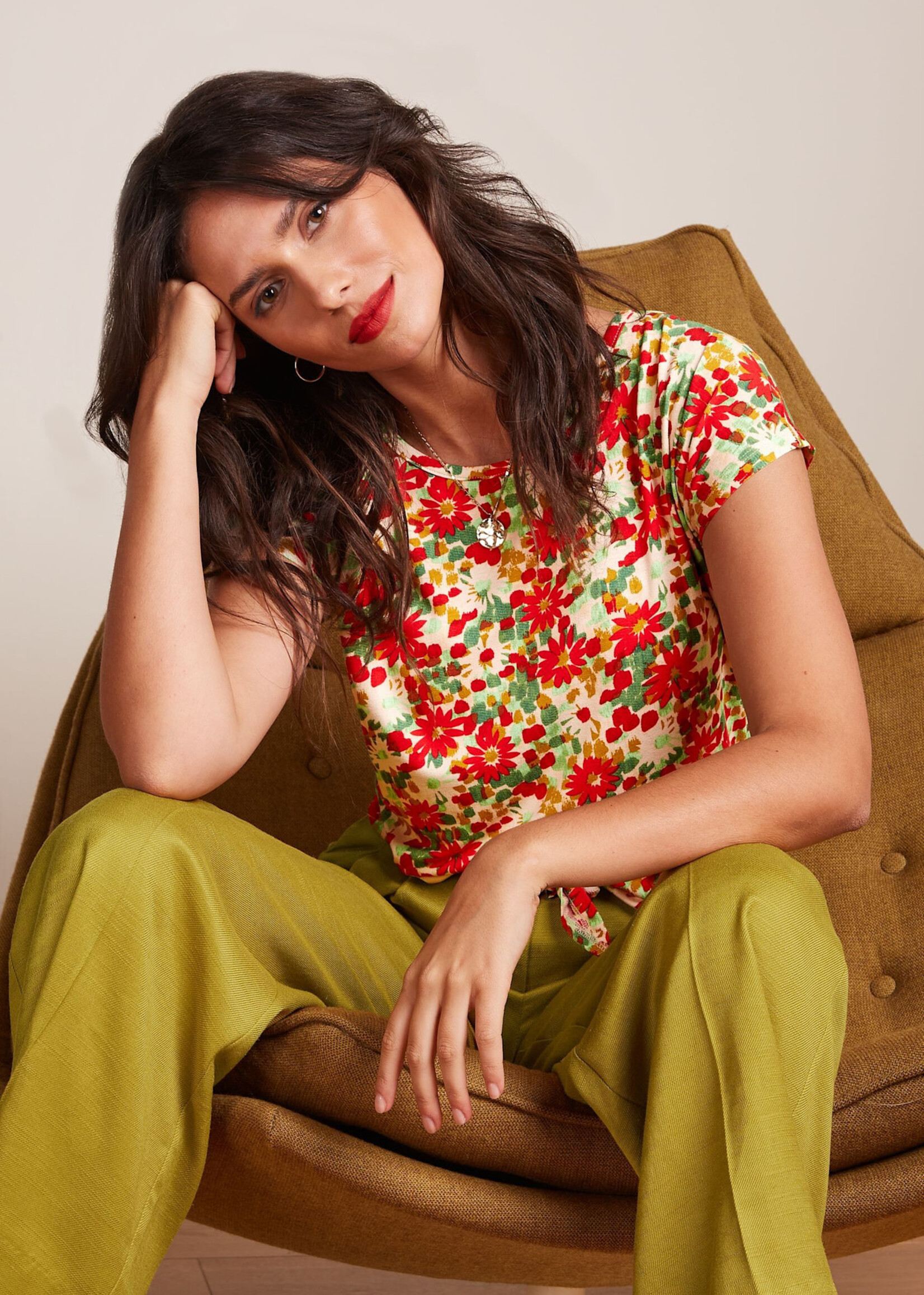 King Louie Aria Knot Top Punch - Fire Red