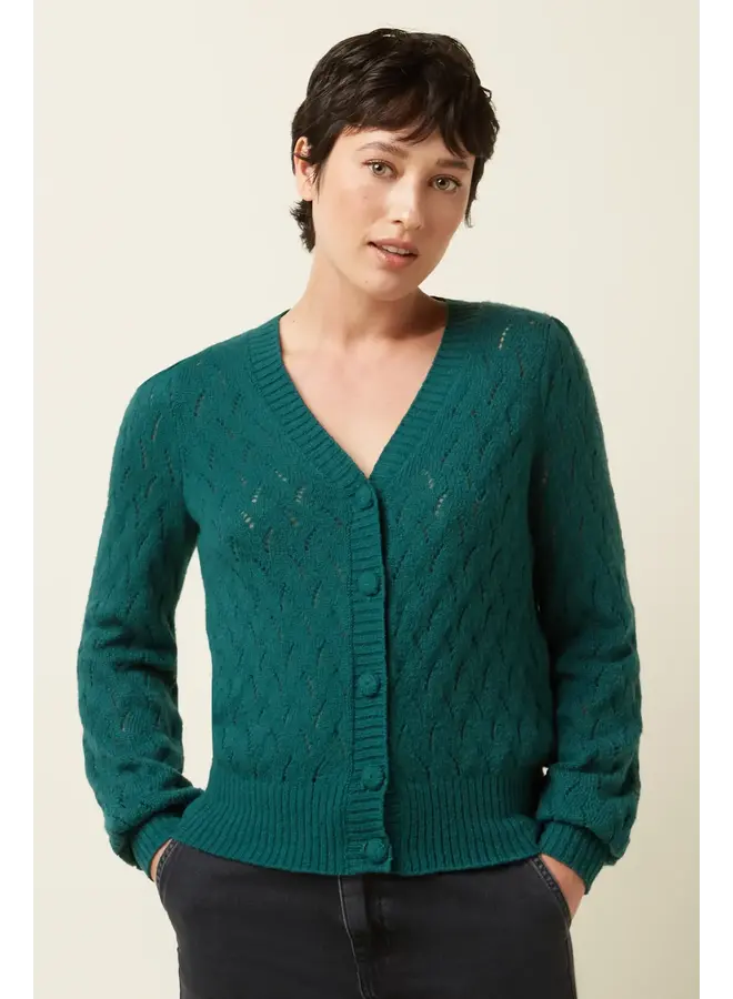 Cardi V Farfalle - Spruced Green