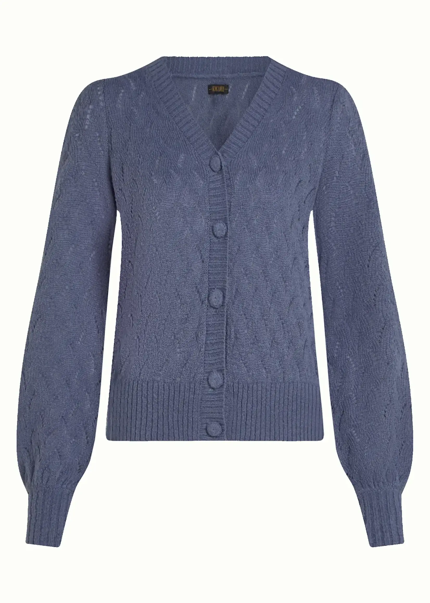 King Louie Cardi V Farfalle - Shadow Blue