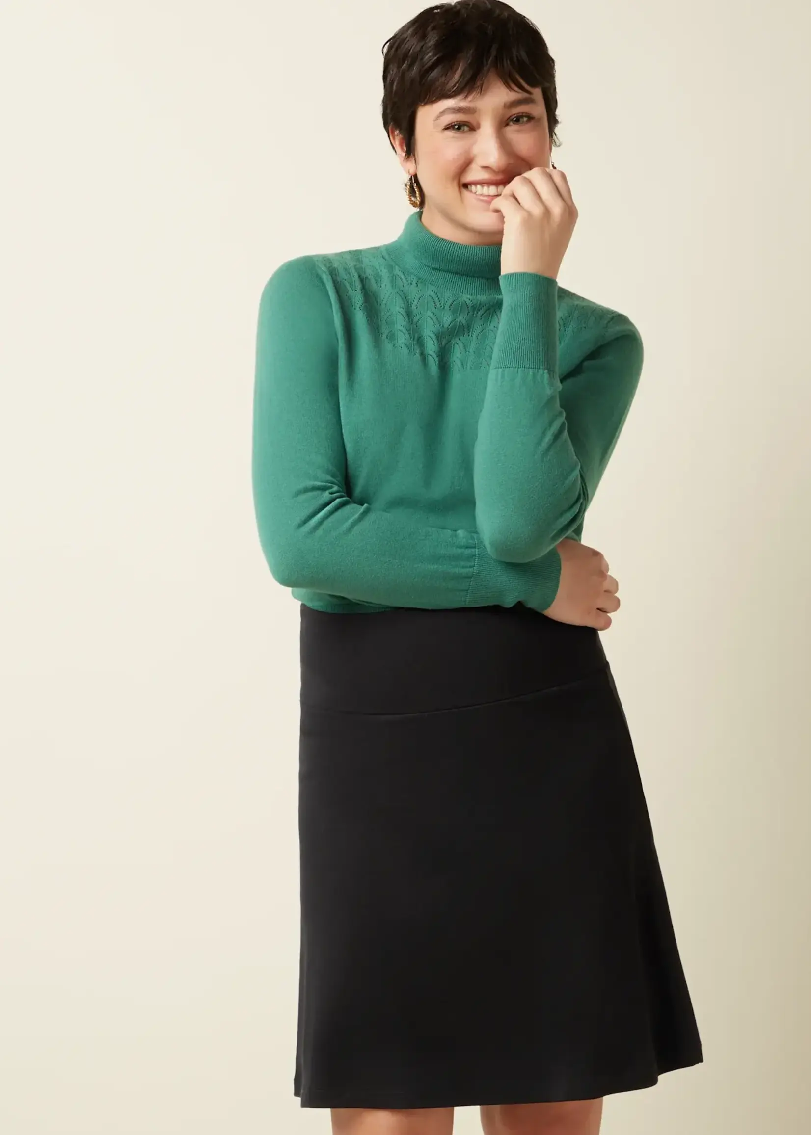 King Louie Border Skirt Milano Uni - Black