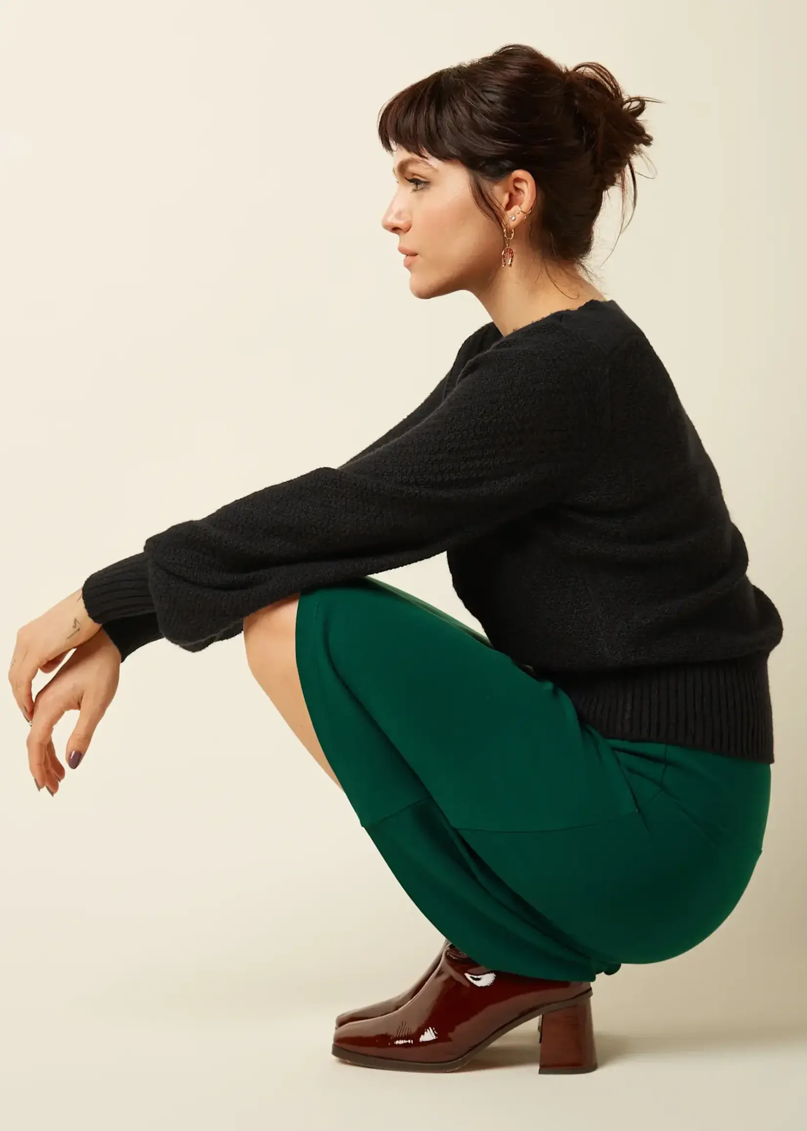 King Louie Border Skirt Milano Uni - Botanical Green