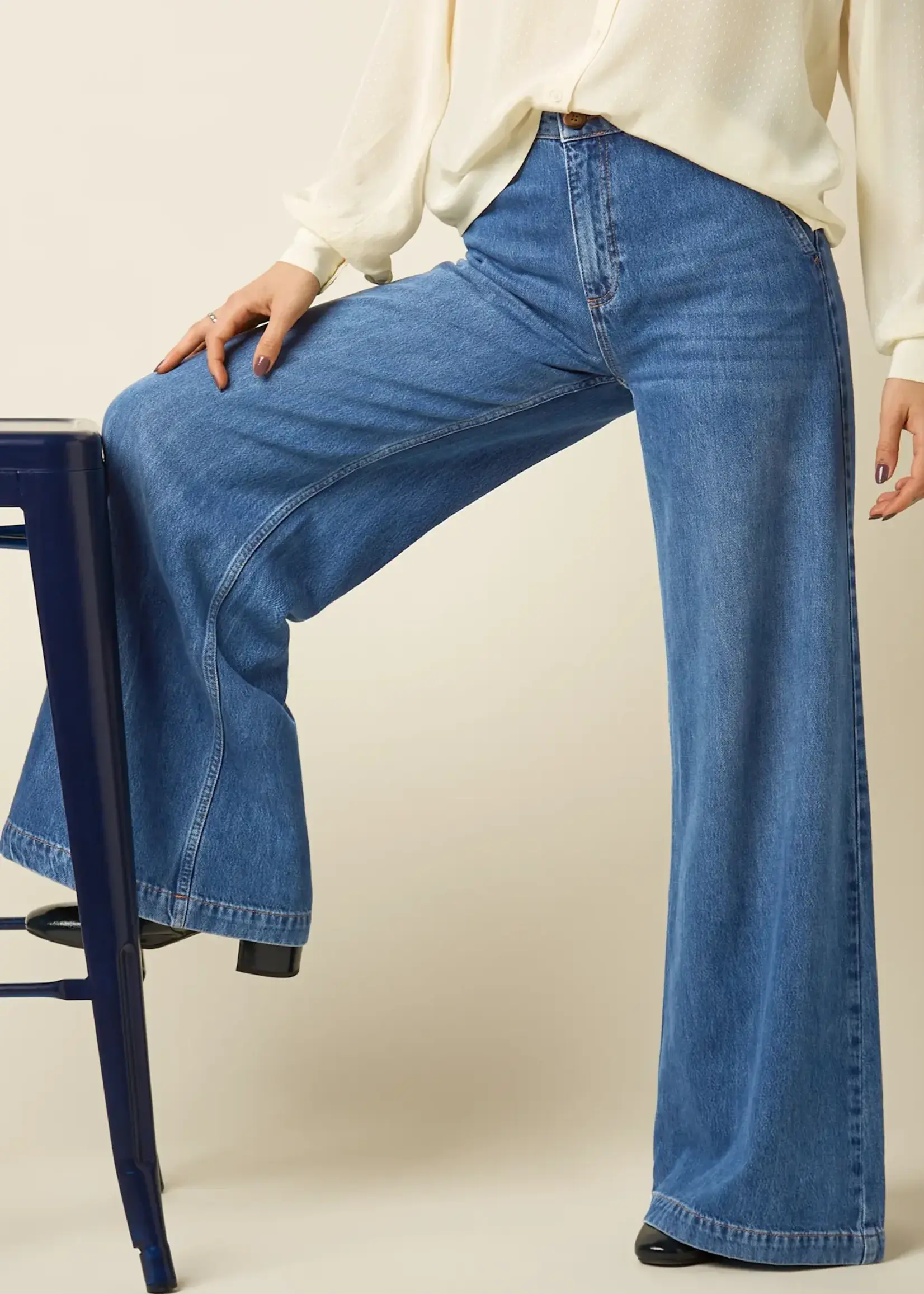 King Louie Hosen - Peppa Pants Stone Denim - Blue Tint