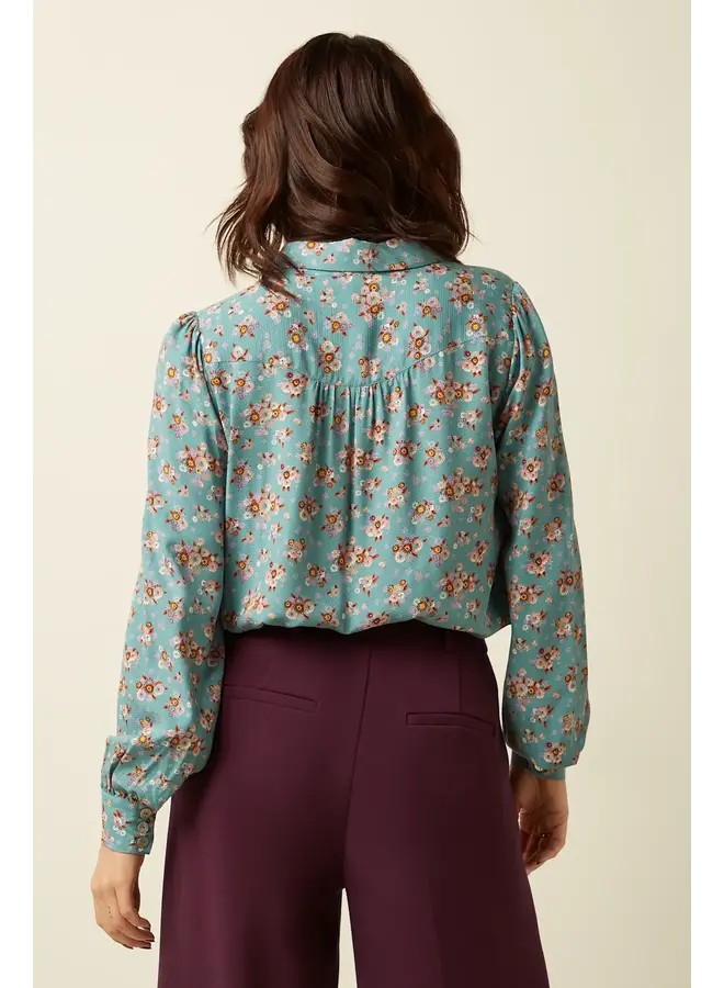 Bluse - Carina Blouse Revel - Silver Green