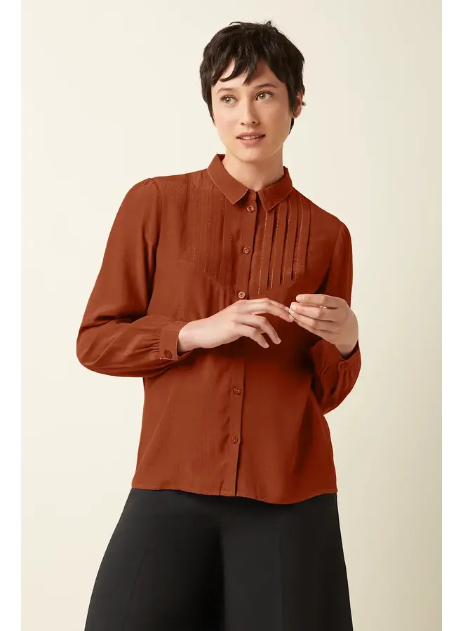 Bluse - Karen Blouse Sista - Spicy Brown