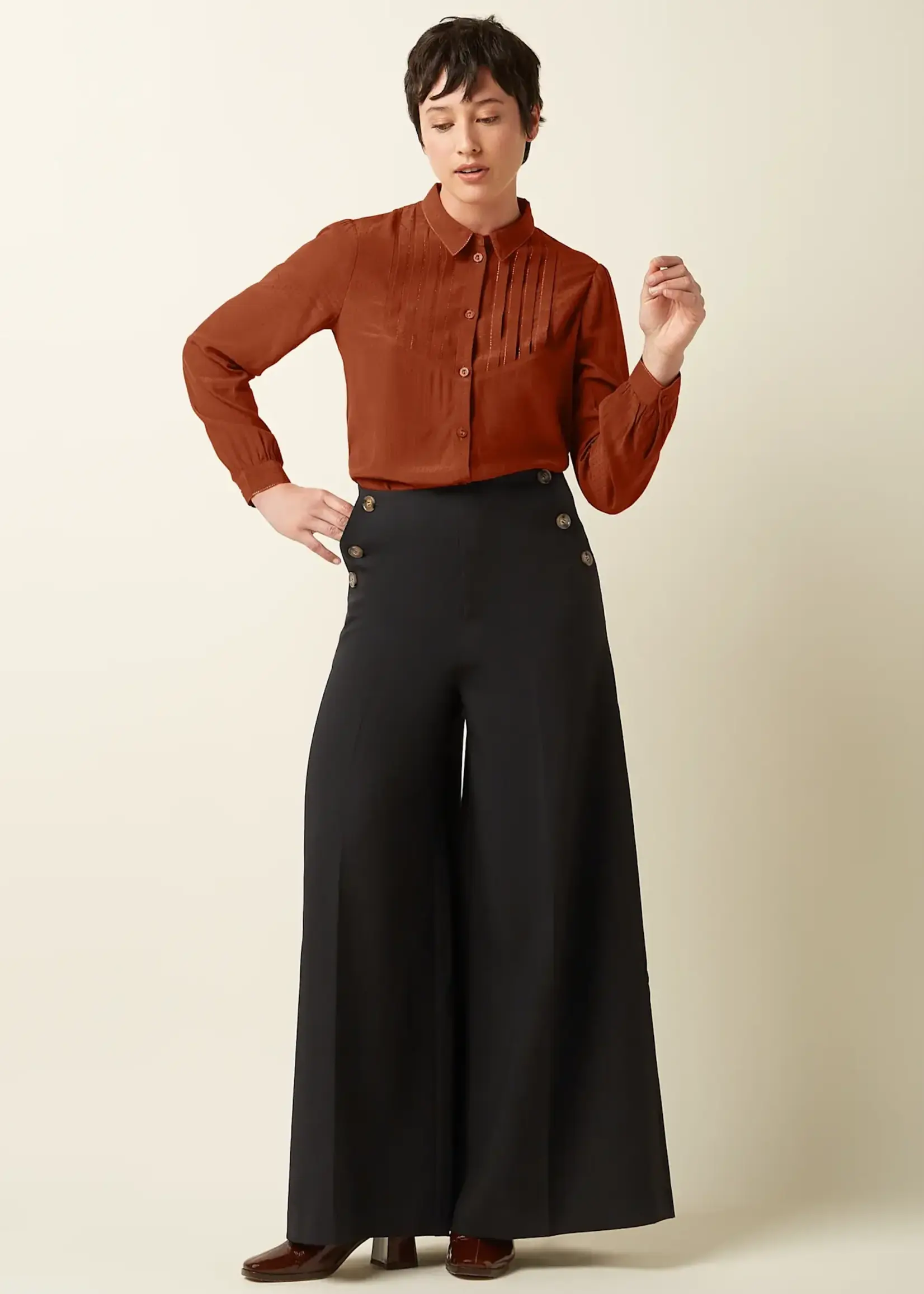 King Louie Bluse - Karen Blouse Sista - Spicy Brown
