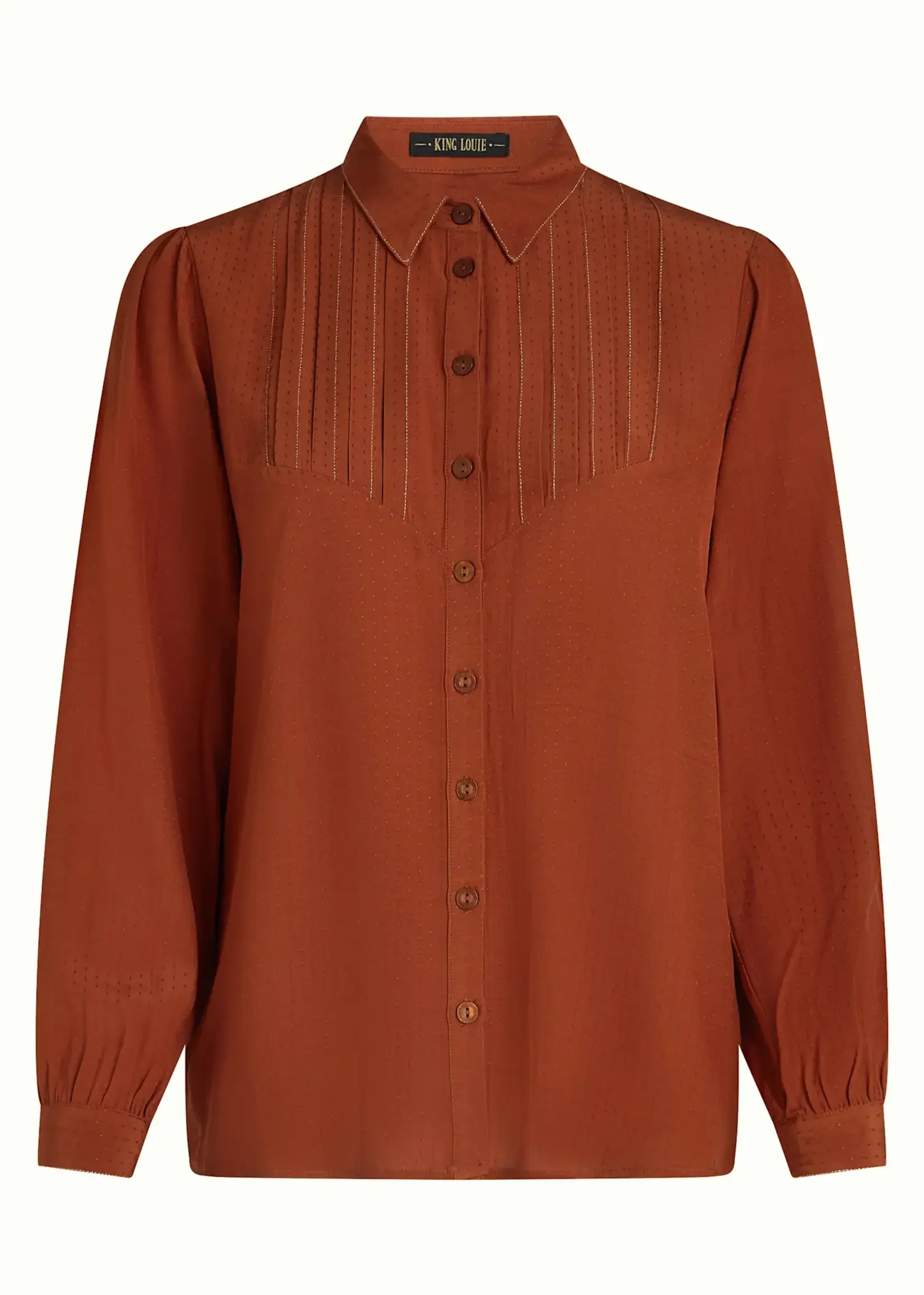 King Louie Bluse - Karen Blouse Sista - Spicy Brown
