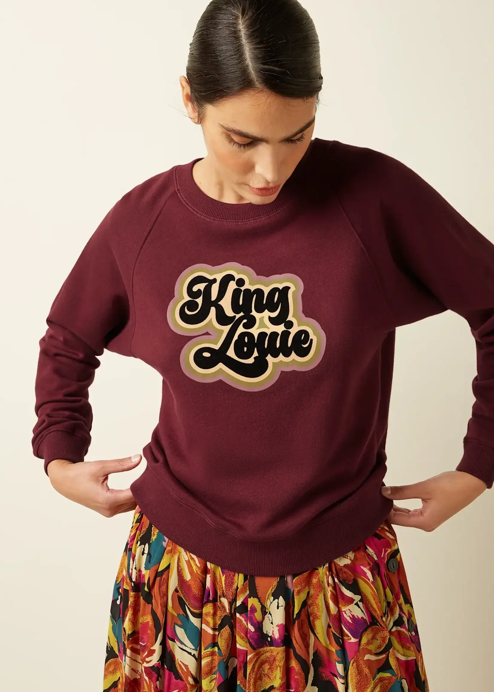 King Louie Febe Sweater Peachy - Cabernet Red