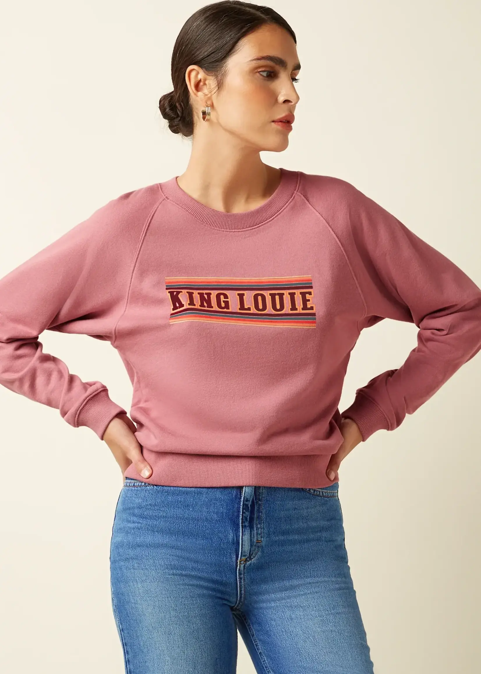 King Louie Febe Sweater Peachy - Mesa Pink