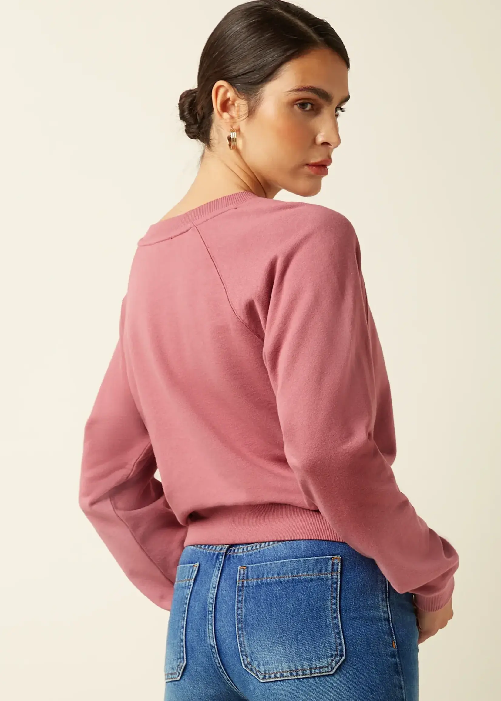 King Louie Febe Sweater Peachy - Mesa Pink