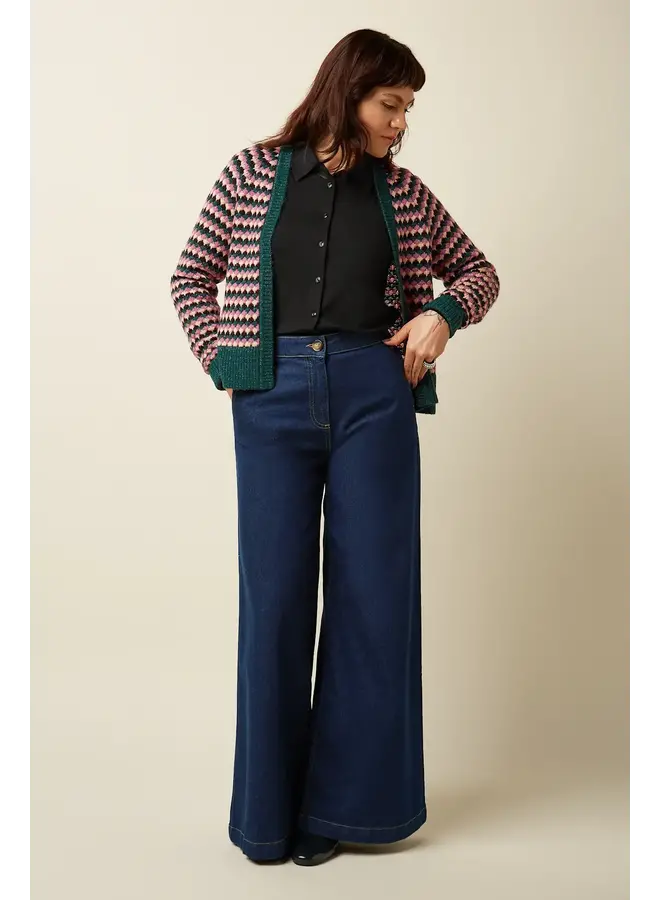 Cardigan - Blanca Cardi Flora - Pine Green