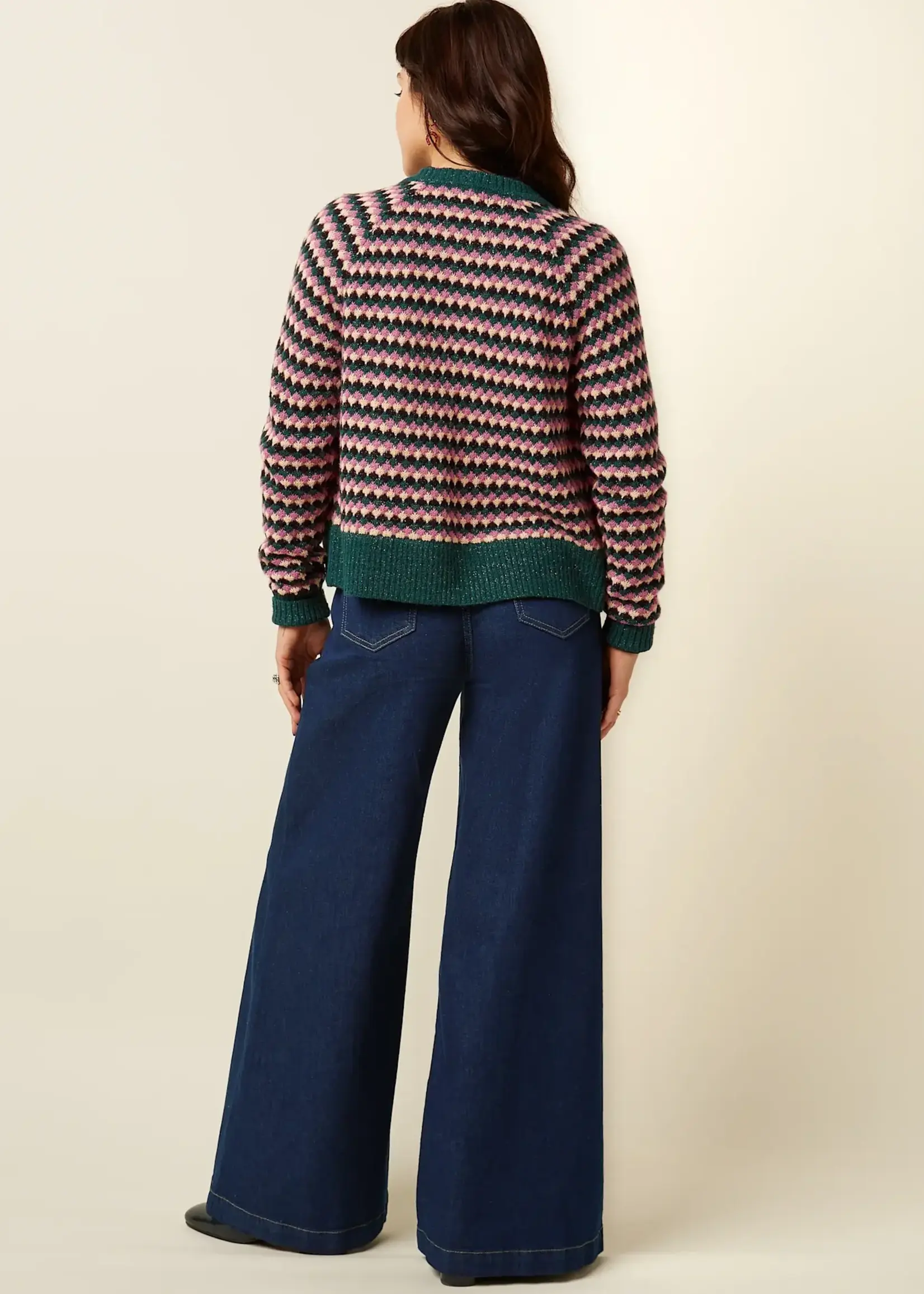 King Louie Cardigan - Blanca Cardi Flora - Pine Green