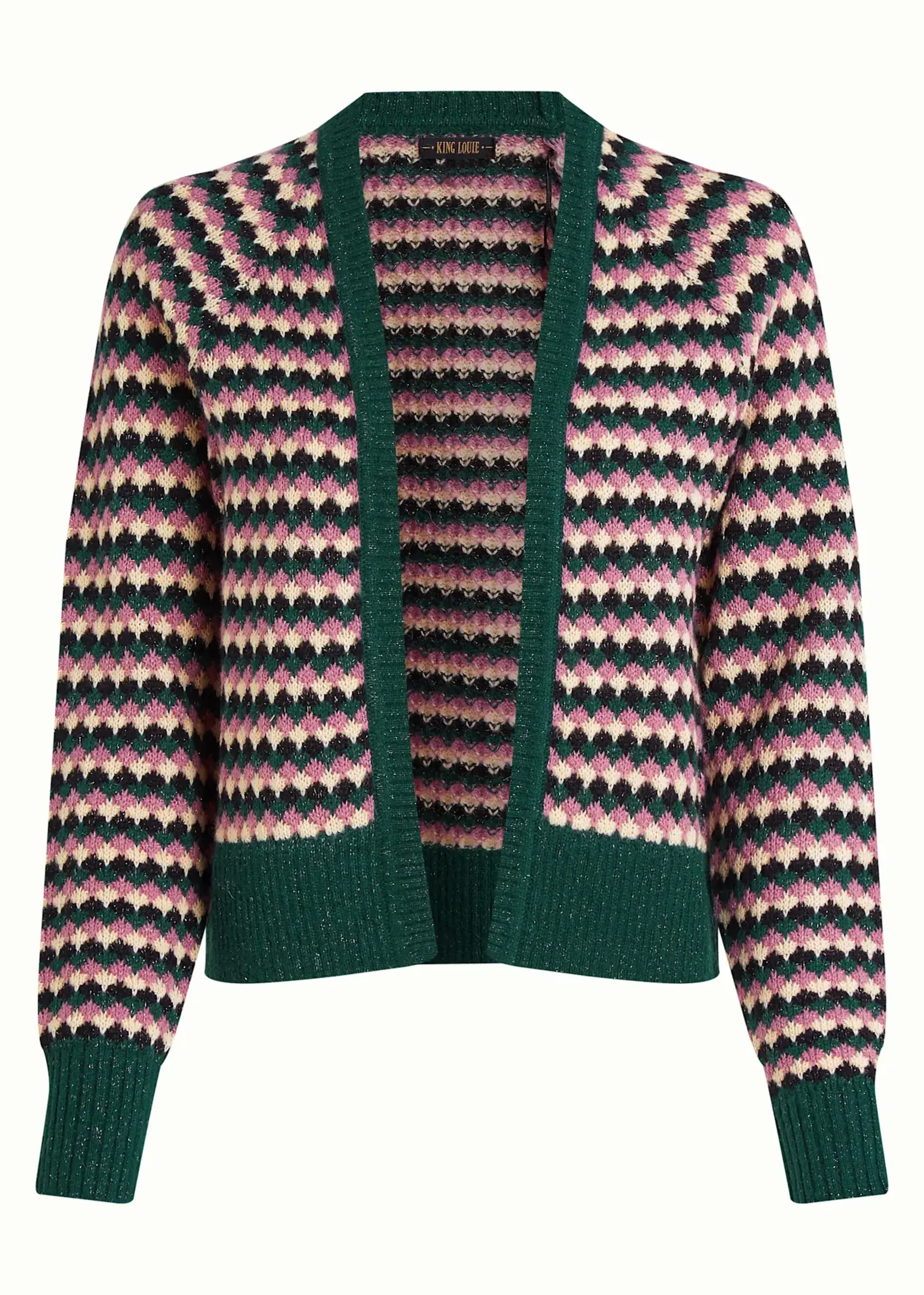 King Louie Cardigan - Blanca Cardi Flora - Pine Green